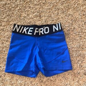 Blue Nike Pro 3” Spandex